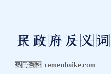 國民政府反义词是什么意思的图片